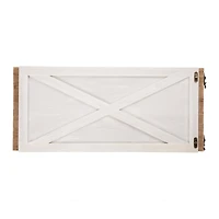 Glitzhome® 26" Washed White Wooden Tree Collar