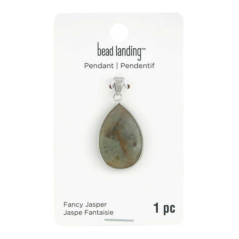 Jasper Teardrop Pendant by Bead Landing™
