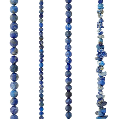 Matte Lapis Stone Mix Beads by Bead Landing™