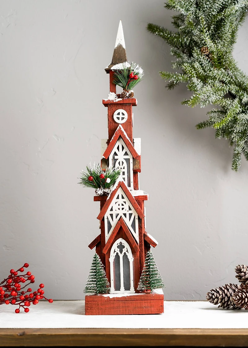 24" Wooden Church Replica