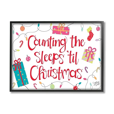 Stupell Industries Counting The Sleeps 'Til Christmas Framed Giclee Art