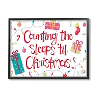Stupell Industries Counting The Sleeps 'Til Christmas Framed Giclee Art