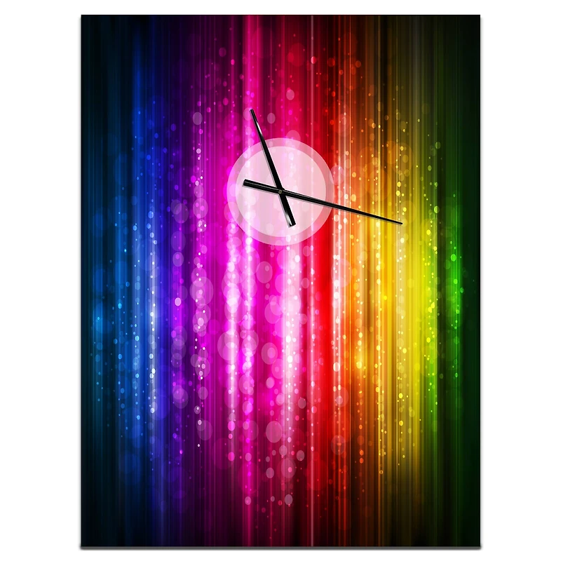 Designart 'Glowing Background Modern Rectangular Wall Clock