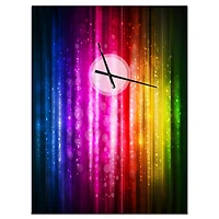 Designart 'Glowing Background Modern Rectangular Wall Clock