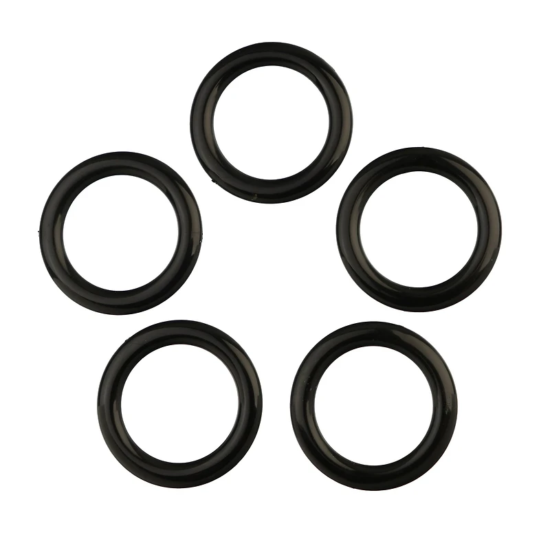 2" Black Plastic Cabone Rings, 5ct. by Loops & Threads®