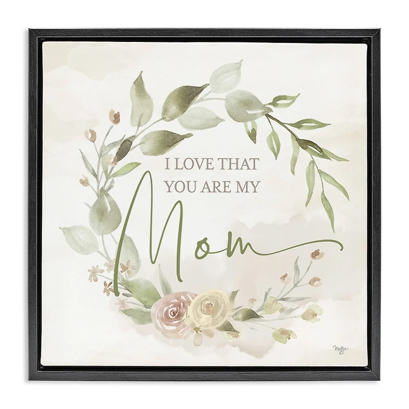 Stupell Industries Mother's Day Rose Wreath Floater Framed Art