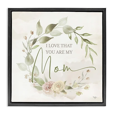 Stupell Industries Mother's Day Rose Wreath Floater Framed Art