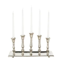 Aluminum 5 Candle Candelabra with Candle Plate