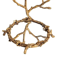 Hello Honey® 8.25" Gold Antique Pewter Jewelry Holder with Bird Detail