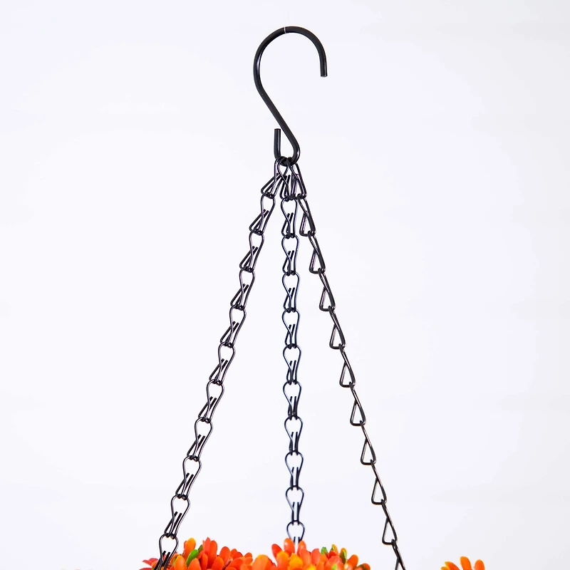 24in. UV Resistant Artificial Chrysanthemum Hanging Basket (Indoor/Outdoor