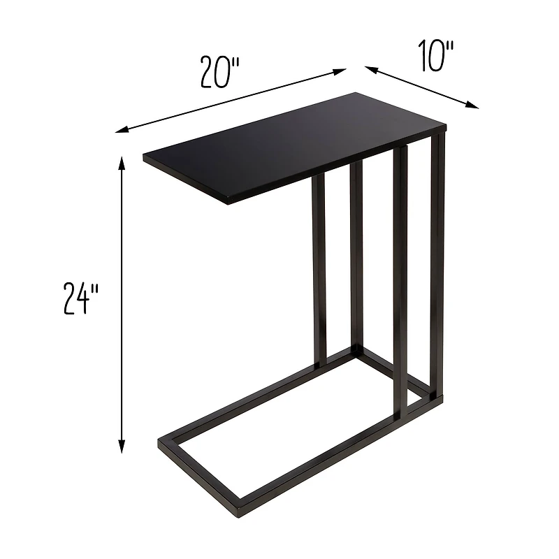 Honey Can Do 24" Black C End Table