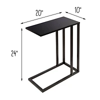 Honey Can Do 24" Black C End Table