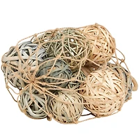 Cream Dried Plant Natural Foliage with Fishnet Bag