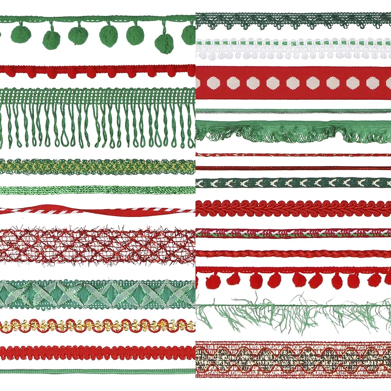 Red & Green Ribbon Trim by Celebrate It®, 25ct.