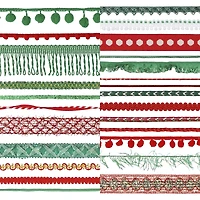 Red & Green Ribbon Trim by Celebrate It®, 25ct.