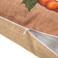 Glitzhome® Faux Burlap Fall Pumpkin Pillow