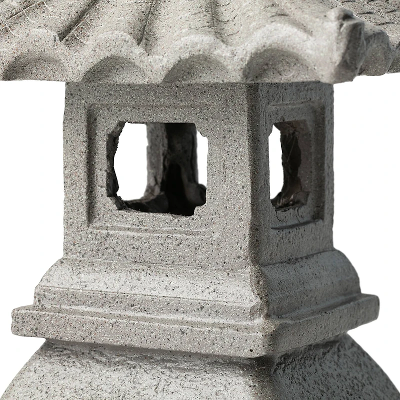 Glitzhome® 16" MGO Faux Concrete Pagoda Garden Statue