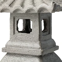 Glitzhome® 16" MGO Faux Concrete Pagoda Garden Statue