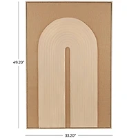 Brown Polyester Geometric Home Wall Decor with Tan Layered Arch