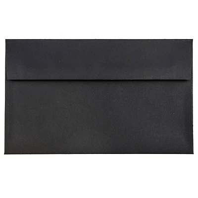 JAM Paper A9 Black Linen Premium Invitation Envelopes