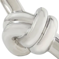 12.75" Silver Ceramic Knot Tabletop Sculpture