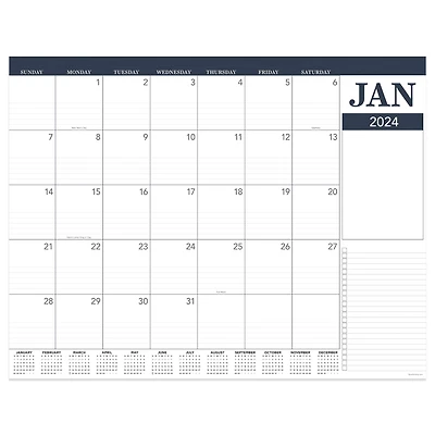 TF Publishing 2024 Professional Large Desk Pad Monthly Blotter Calendar