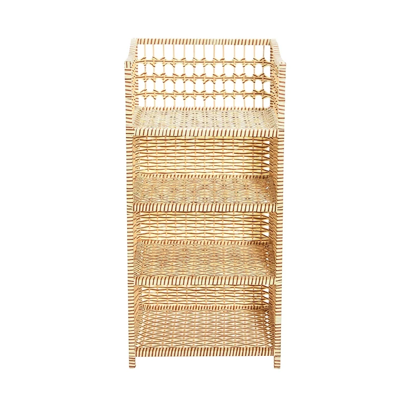 Household Essentials 39" Woven Paper Rattan Accent Shelf