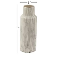 White Stoneware Contemporary Vase