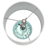 Lalia Home 23" Glass Table Lamp with White Fabric Shade