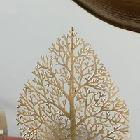 16" Gold Metal Traditional Nature Sculpture