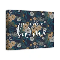 Feels Like Home Tropical Floral Canvas Wall Art