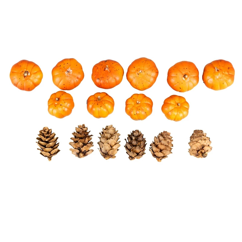 Pumpkin & Pinecone Mix Decorative Components by Ashland®