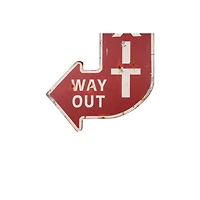 Hello Honey® Exit, Way Out Metal Plaque