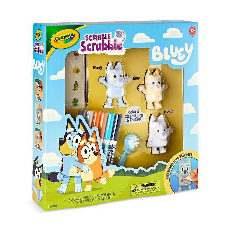 Crayola® Scribble Scrubbie® Deluxe Bluey Playset with Washable Stickers, 3ct.