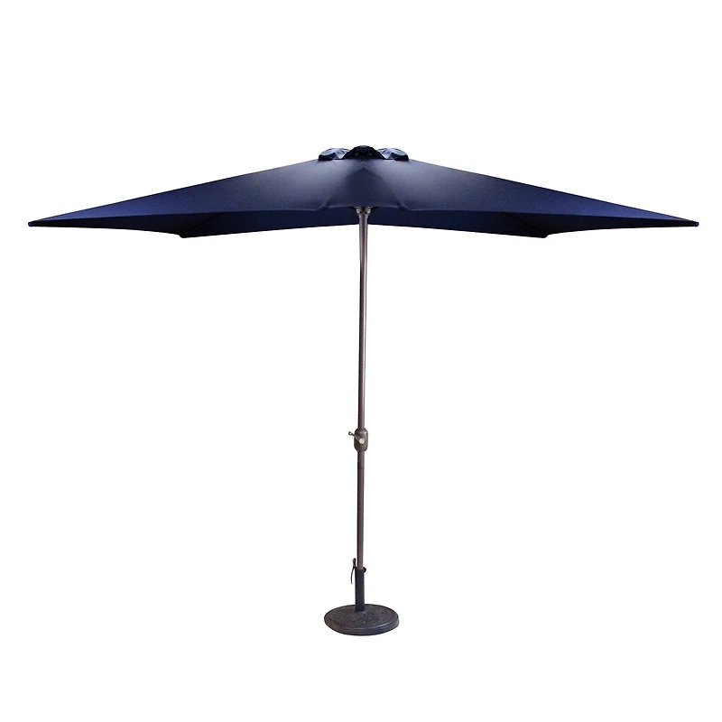 8.5ft. Navy Blue Patio Market Umbrella with Hand Crank