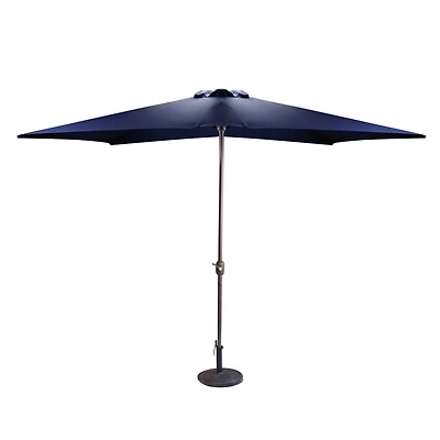 8.5ft. Navy Blue Patio Market Umbrella with Hand Crank