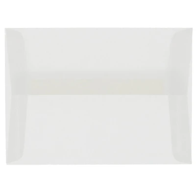 JAM Paper 4.375" x 5.75 Clear Translucent Vellum Invitation Envelopes