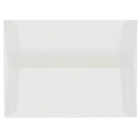 JAM Paper 4.375" x 5.75 Clear Translucent Vellum Invitation Envelopes