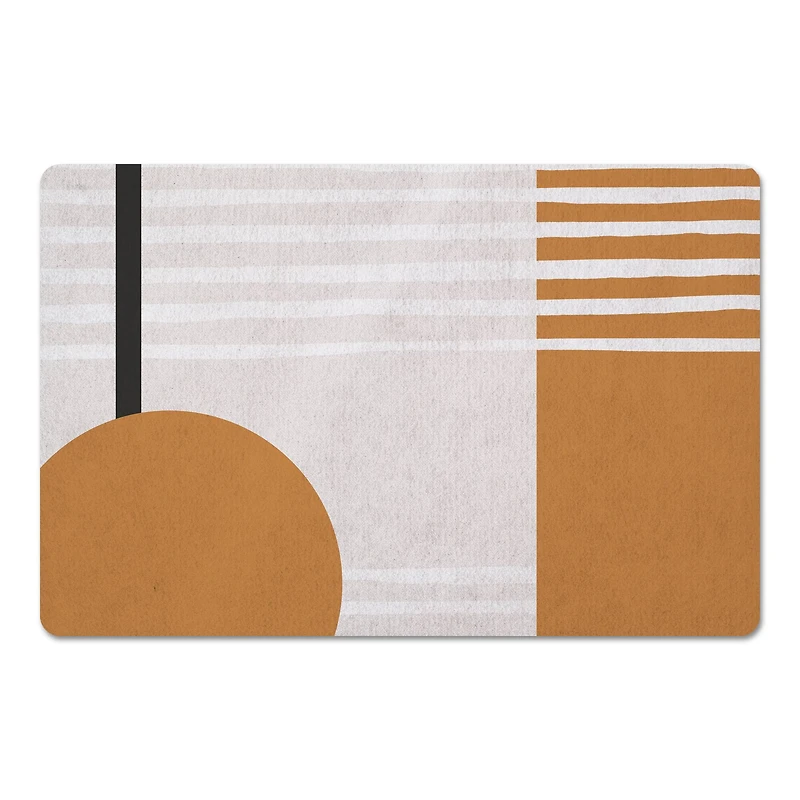 Cloth With Rectangle Circle 27" x 18" Floor Mat