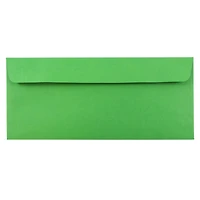 JAM Paper 4.125" x 9.5" Green Peel & Seal Closure Business Envelopes