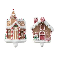 Glitzhome® Gingerbread House Stocking Holder Set