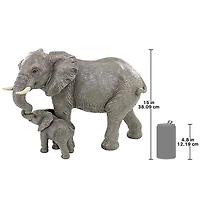 Design Toscano 15" Herd Mentality Mother & Calf Elephant Statue
