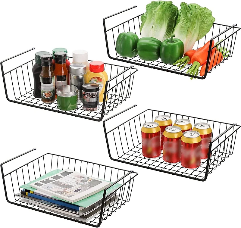 NEX™ Black Under Shelf Wire Baskets, 4ct.