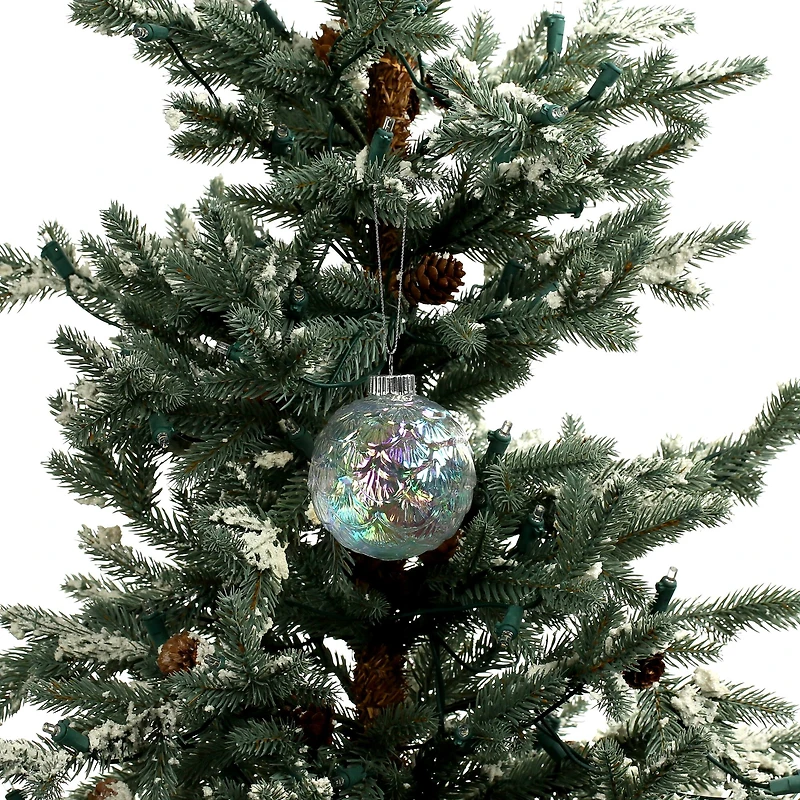 3.25" Iridescent Clear DIY Plastic Scalloped Ball Ornament by Make Market®