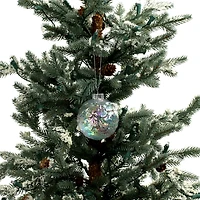 3.25" Iridescent Clear DIY Plastic Scalloped Ball Ornament by Make Market®