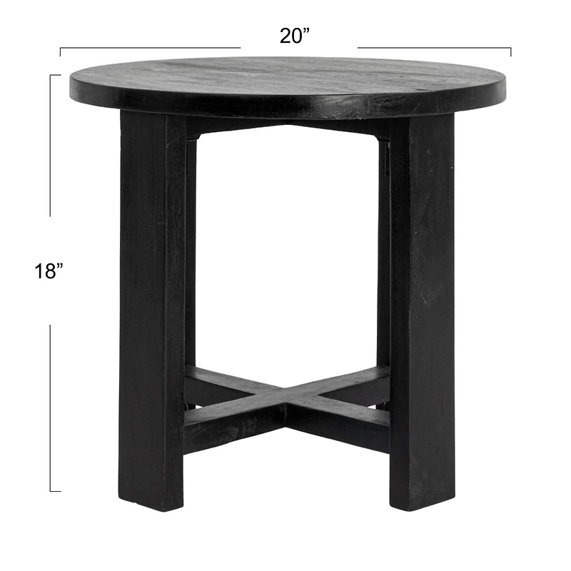 Hello Honey® Elegant Acacia Trestle Round End Table