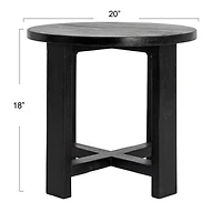 Hello Honey® Elegant Acacia Trestle Round End Table