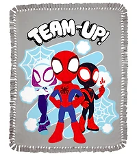 Spider-Man 48" Team Up! No Sew Fleece Throw Kit