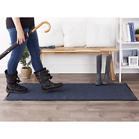 DII® Blue & Black Walk Off Utility Runner Doormat, 22" x 60"