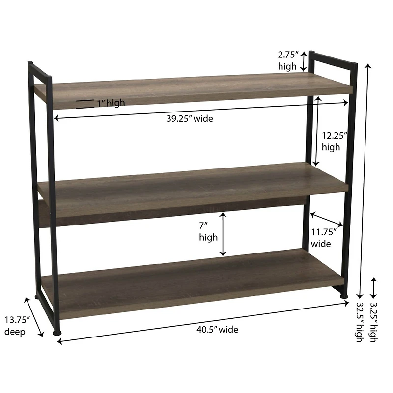 Household Essentials Jamestown 42" Wide Bookshelf